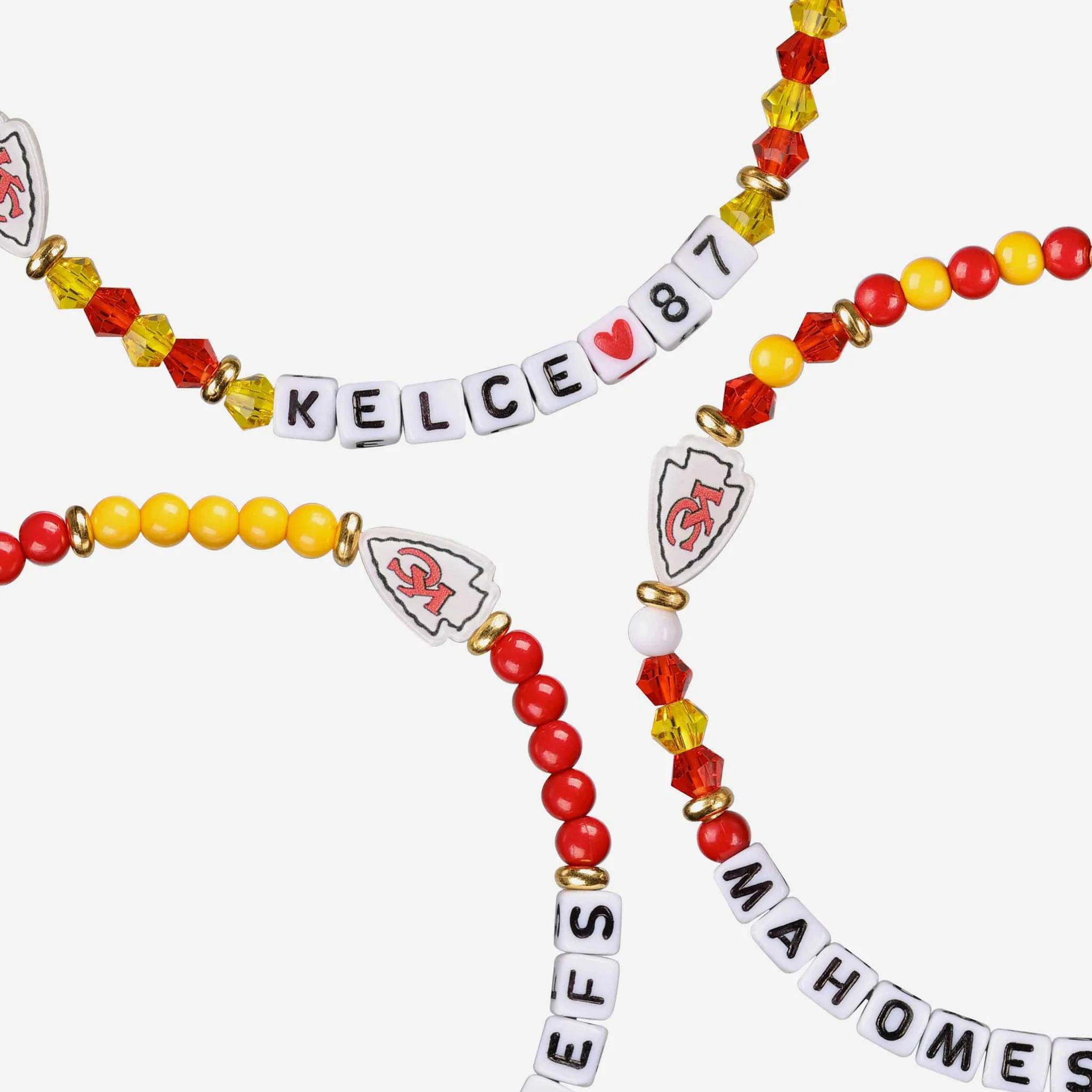 Travis Kelce Kansas City Chiefs 3 Pack Player Friendship Bracelet - $20